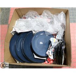 BOX W/10-PC DISHWARE SET, SET OF