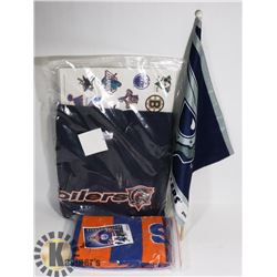 FLAT OF NEW EDMONTON OILERS COLLECTIBLES INCLUDES