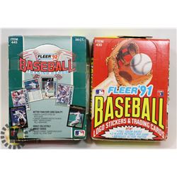 2 BOXES OF FLEER BASEBALL CARDS 1992 & 1991