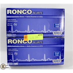 2 BOXES OF RONCO BLURITE SIZE SMALL EXAMINATION