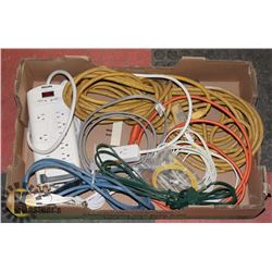 FLAT OF EXTENSION CORDS, POWER BARS AND
