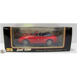 MAISTO PORSCHE 911 CARRERA CABRIOLET 1:18 SCALE