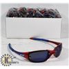 Image 1 : BOX OF RED AND BLUE OAKLEY STYLED SUNGLASSES