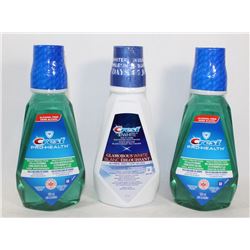 BAG OF ASSORTED CREST MOUTHWASHES