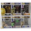 Image 1 : LOT OF 6 ASSORTED FUNKO POP VINYL FIGURES.