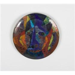 Mid-Century-Enameled Plate
