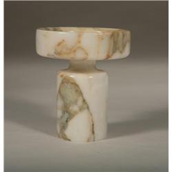 Angelo Mangiarotti-Marble footed bowl