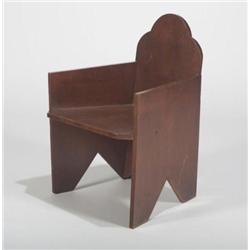 Ilonka Karasz-Armchair with rounded back rest