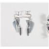 Image 1 : Ester Lewittes-Pair of Silver and Ebony earings (