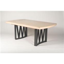 Paul Frankl-Dining table (with 2 leaves)