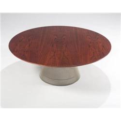 Warren Platner-Circular coffee table (Rosewood)