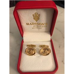 14K gold cuff links