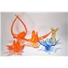 Image 1 : Five pieces of mid century art glass, two signed Chalet including 17" basket