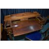 Image 2 : Mid 20th century ladies fold up writing desk with pull out writing surface, assorted cubbies and dra