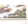 Image 2 : Framed acrylic on board painting of a vintage Canadian Pacific train on the prairie signed by Jerry 