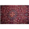 Image 2 : 100% handmade Iranian Mashad wool area carpet with center medallion, overall floral design, deep cra