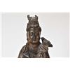 Image 2 : Antique bronze figure Kwan-yin riding on a fish 13" in height