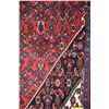 Image 2 : 100% handmade wool Hossien Abad carpet with center medallion, overall floral design on red backgroun