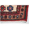 Image 3 : 100% handmade wool Hossien Abad carpet with center medallion, overall floral design on red backgroun