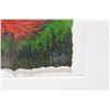 Image 3 : Shadowbox framed painting of a forest skyline, signed by artist, 6x6".