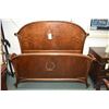 Image 2 : Antique fruit wood five drawer mirrored dresser and matching double sized headboard, foot board and 