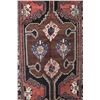 Image 2 : 100% handmade Iranian Zanjan carpet runner with triple medallion in shades of red, copper, navy and 