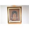 Image 1 : Selection of framed pastel Indian children portraits including double framed "Little River" and "Lit