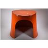 Image 1 : Mid century Scandinavian made Nanna Diztel for Oddense Maskinsedkeri orange fibreglass stool with or