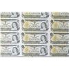 Image 2 : Framed uncut sheet of 40 Canadian one dollar bills