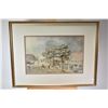 Image 2 : Seven framed prints including print labelled on verso " Original etching in colour, York Minster, Th