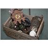 Image 2 : Vintage wooden Coca-Cola crate and contents including two rubber tire ashtrays, glass and brass disp