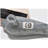 Image 2 : Inuit carved soapstone seal signed by artist Bobby Parr, 8" in length plus a selection of Inuit scul