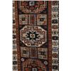 Image 2 : 100% wool runner with multiple medallions, triple border in shades of blues, rust, cream etc. 37" X 