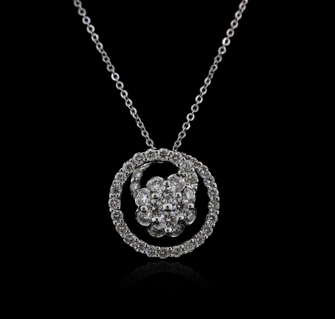 0.80 ctw Diamond Pendant Without Chain 18KT White Gold