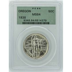 1936-S Oregon Trail Memorial Commemorative Half Dollar Coin PCGS MS64