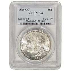 1885-CC $1 Morgan Silver Dollar Coin PCGS MS64