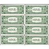 Image 2 : Lot of (8) 1935E $1 Silver Certificate Notes Fancy Serials