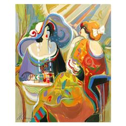 Isaac Maimon, "Golden Fest" Original Acrylic Painting, Hand Signed with Certificate of Authenticity.