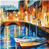 Image 2 : Leonid Afremov (1955-2019) "Evening River" Limited Edition Giclee on Canvas, Numbered and Signed. Th