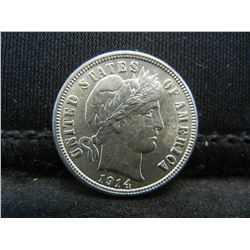 1914 D Barber Dime CH BU
