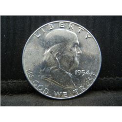 1954 Franklin Half Dollar CH BU Crisp Strike