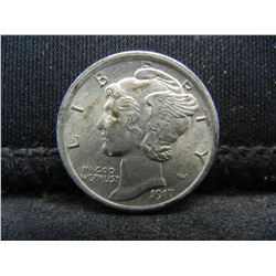 1917 Mercury Dime CH BU