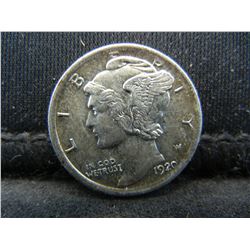 1920 Mercury Dime AU/BU