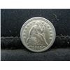 Image 1 : 1853 Arrows Seated Half Dime AU Nice