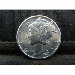1937 Mercury Dime Gem BU