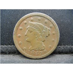 1847 Large Cent VF