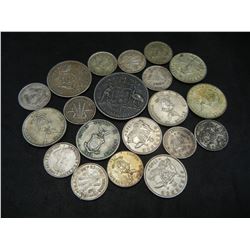 (20) Silver Foreign Coins Nice Mix