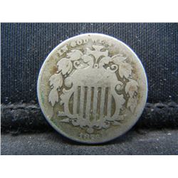 1876 Shield Nickel Semi Key Date