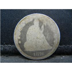 1876 CC Seated Quarter Semi key