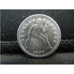 1857 O Seated Dime AU